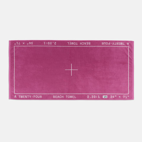 Pink Widescreen Beach Towel