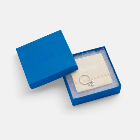 Materialists Silver Hearts Charm Ring