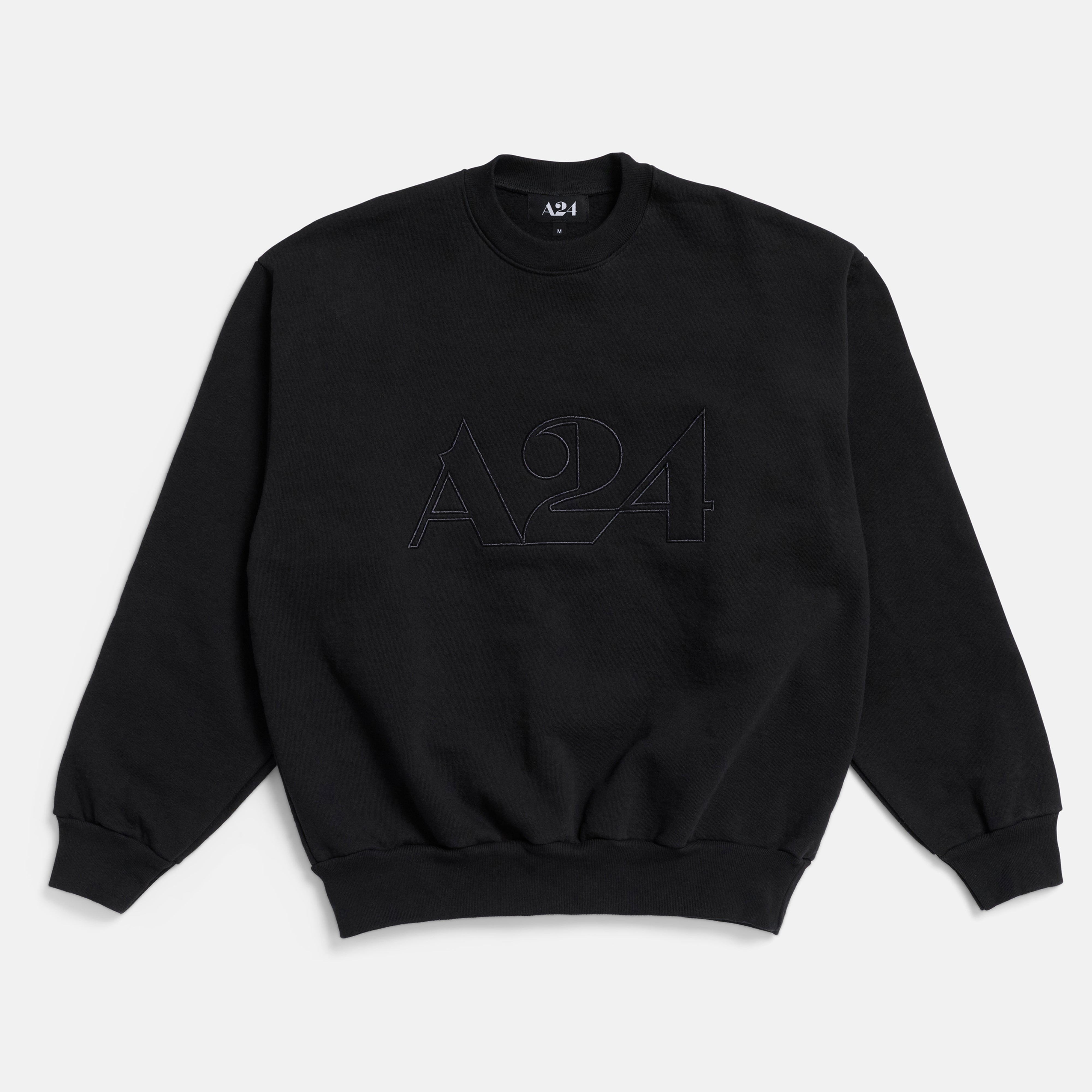 Black Logo Outline Crewneck