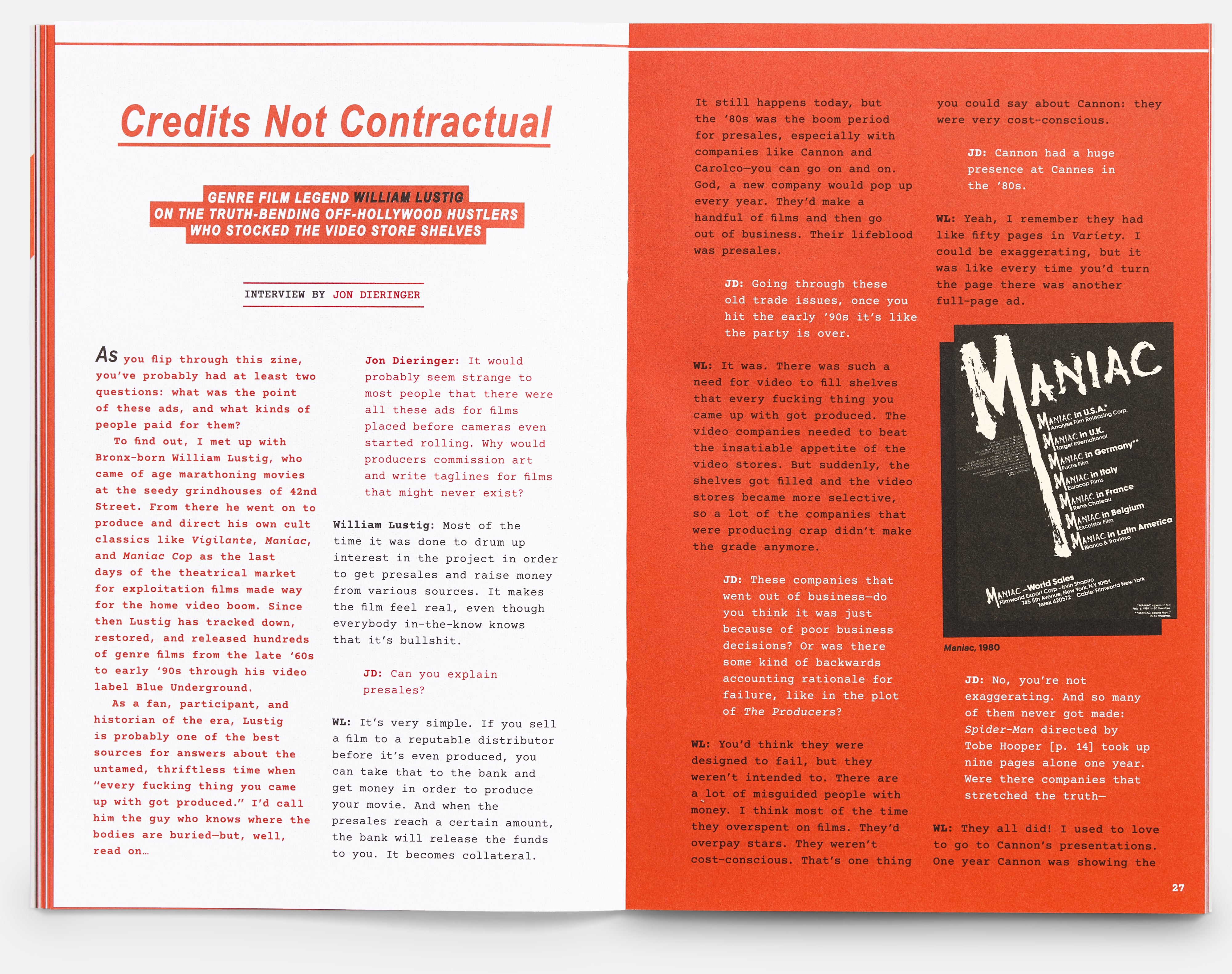 Never Coming To a Theater Near You Zine
