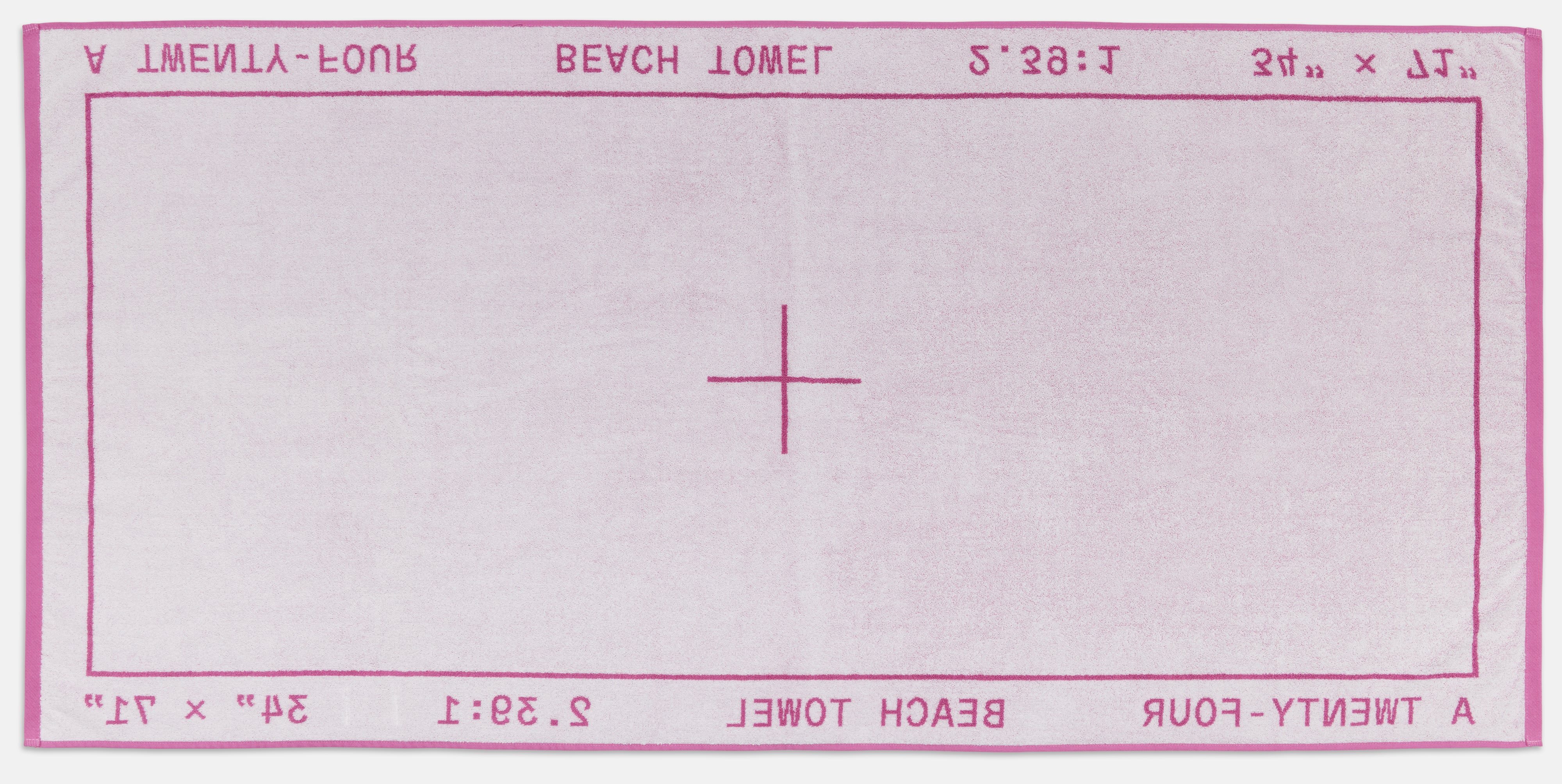 Pink Widescreen Beach Towel