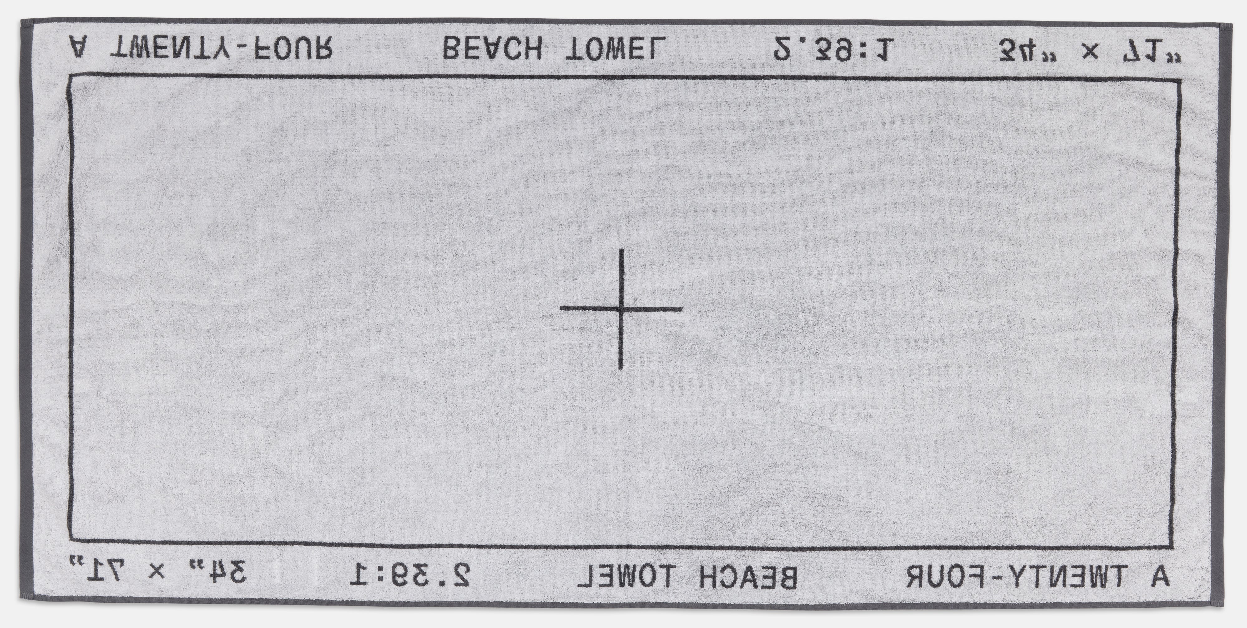 Grey Widescreen Beach Towel