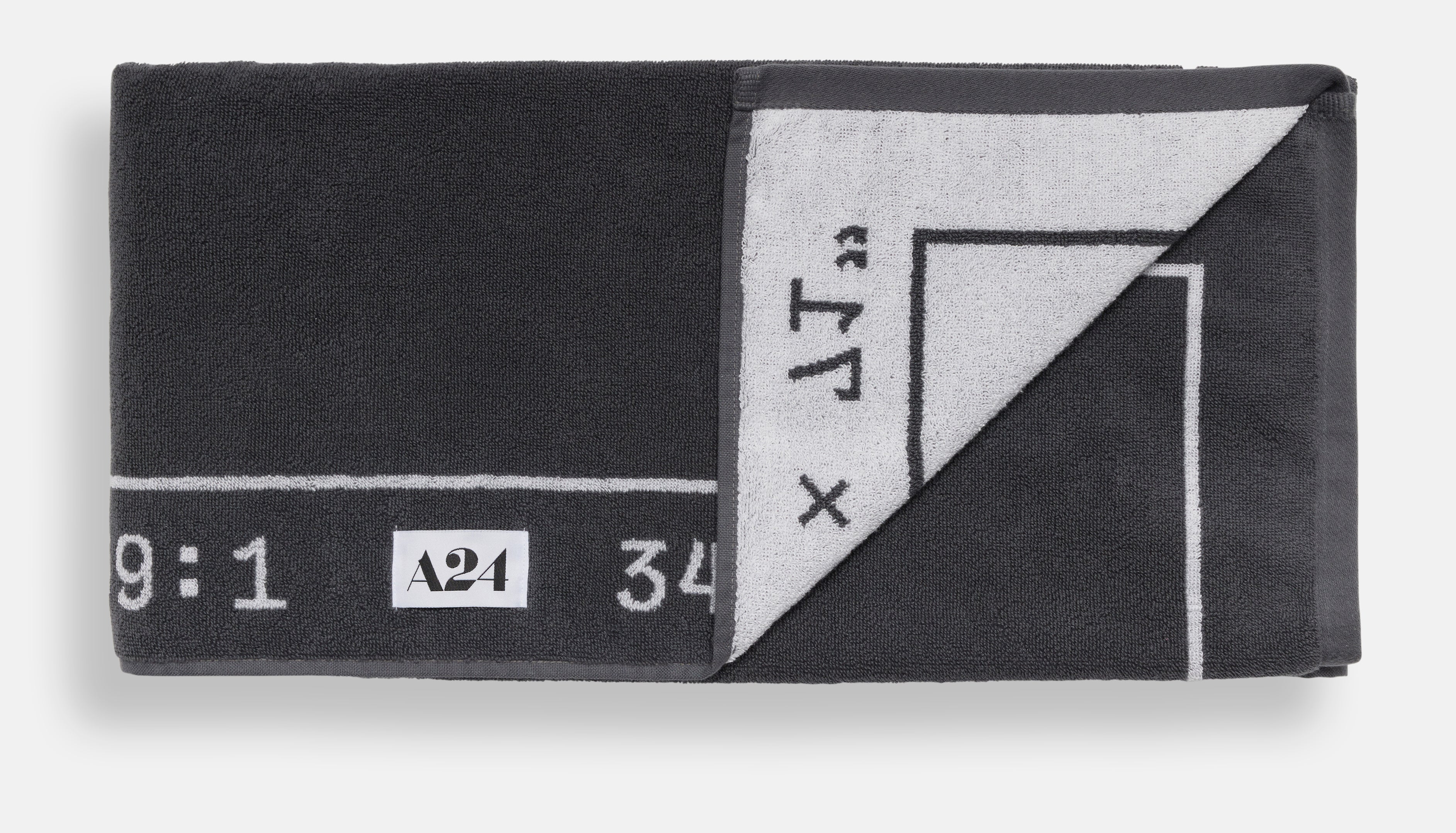 Grey Widescreen Beach Towel