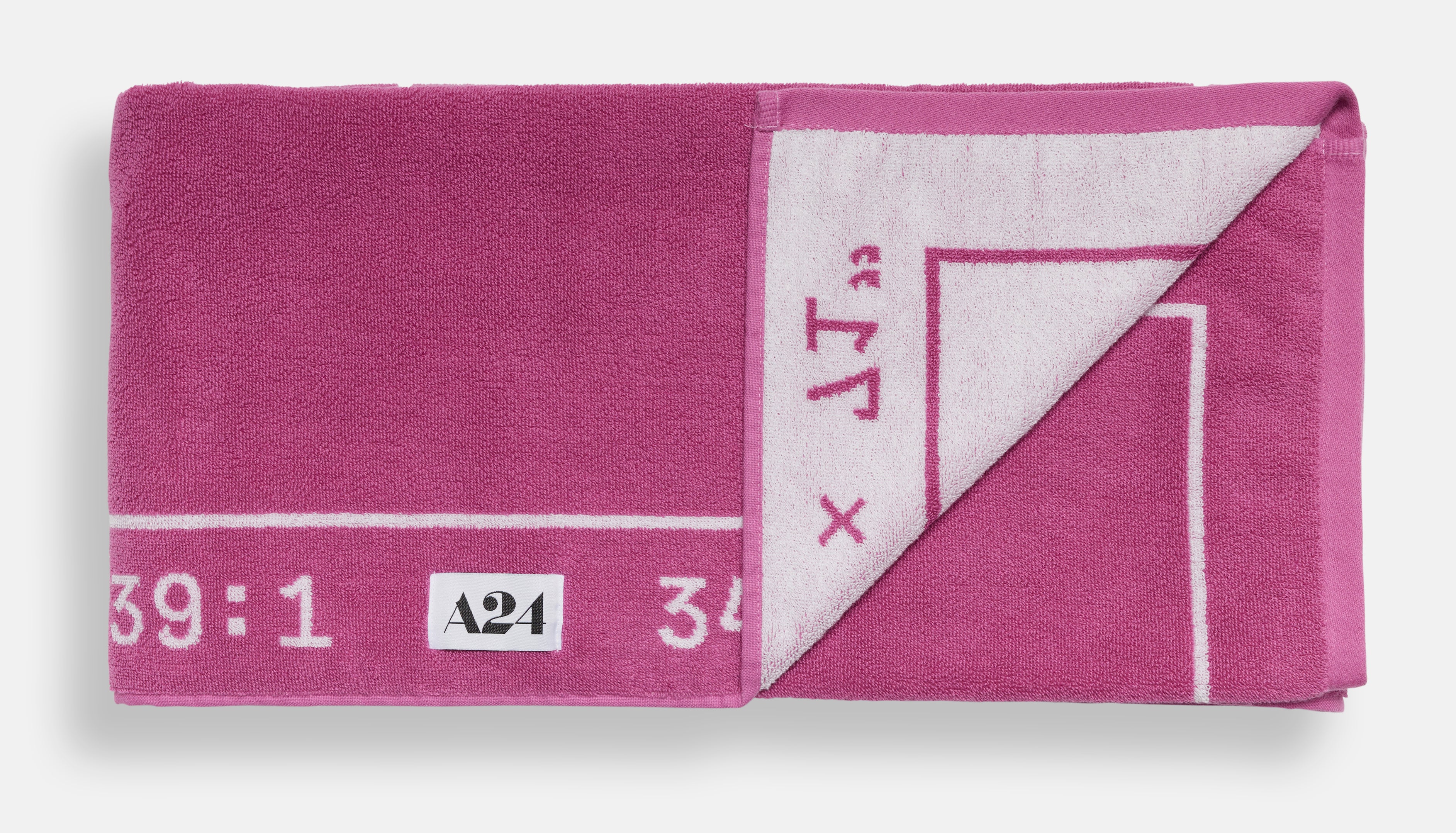 Pink Widescreen Beach Towel