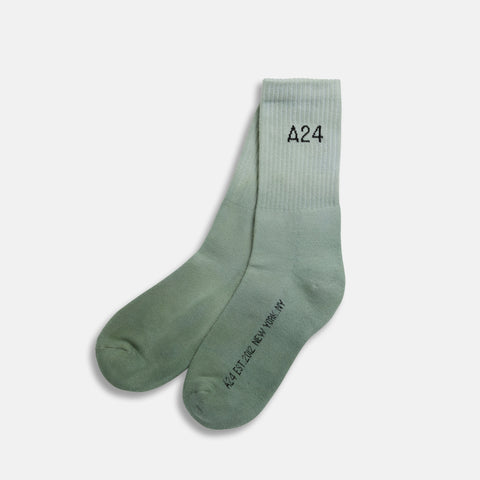 Green Dip-Dye Sport Socks