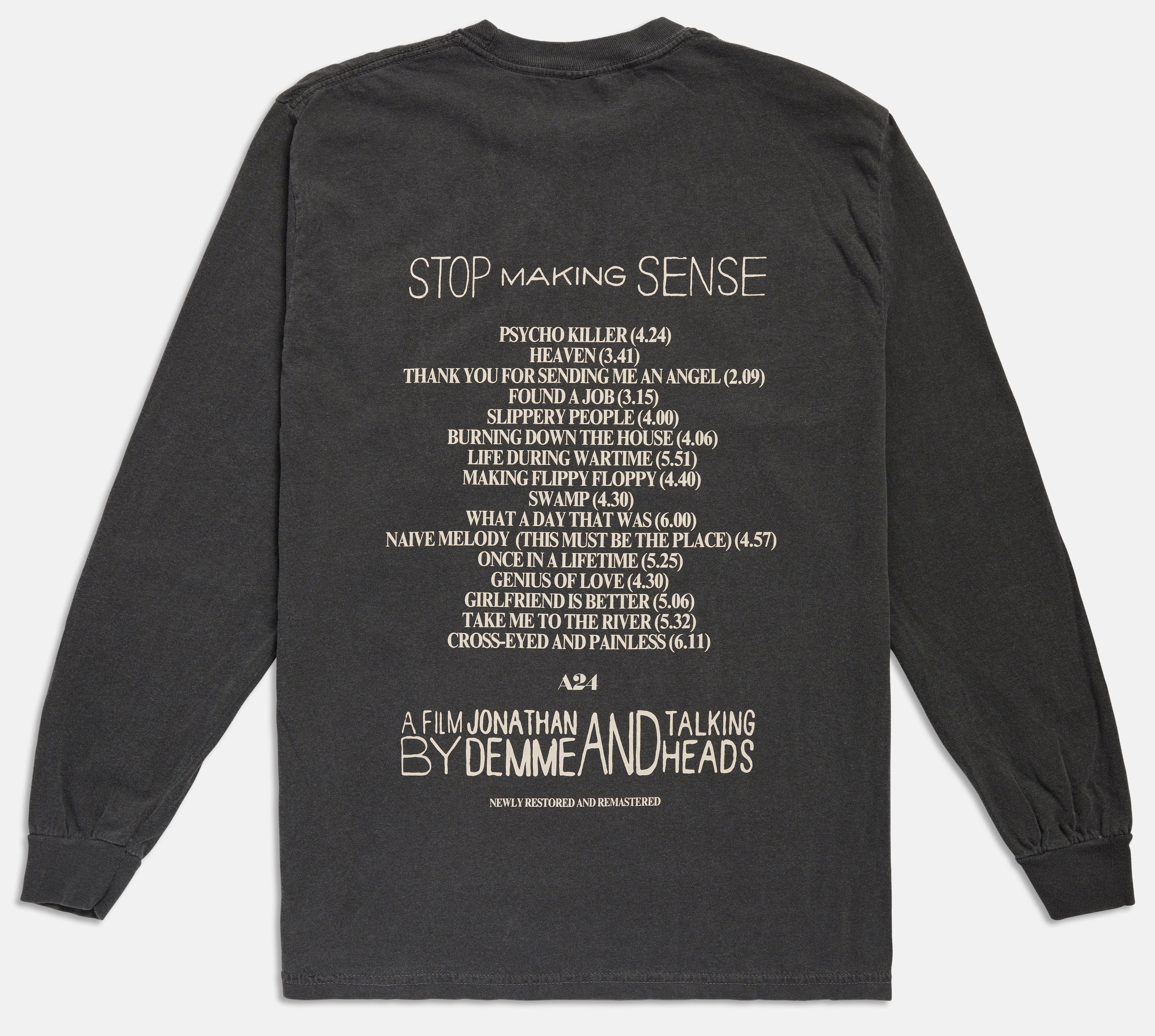 Stop Making Sense Setlist Long Sleeve
