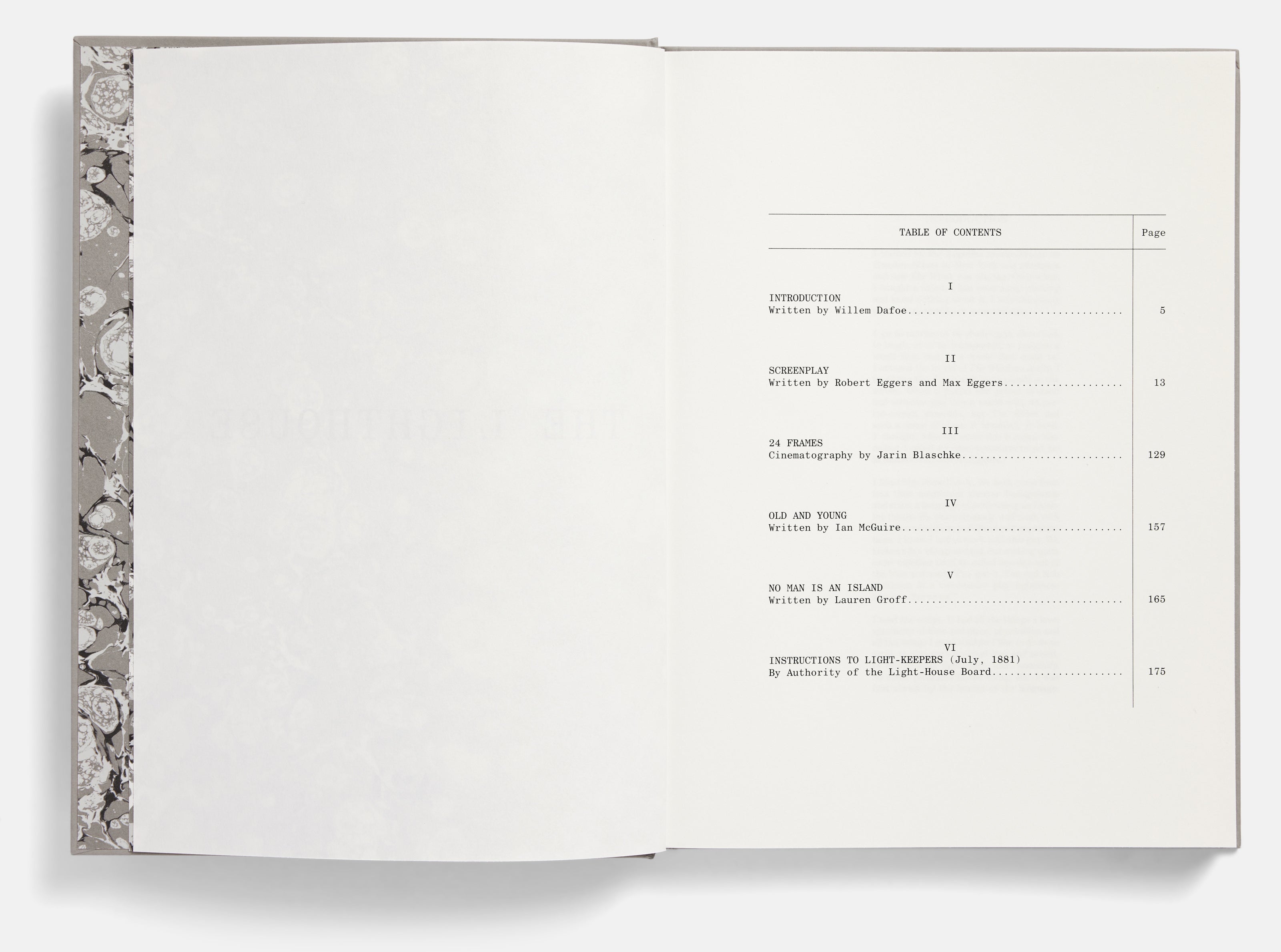 The Lighthouse Screenplay Book