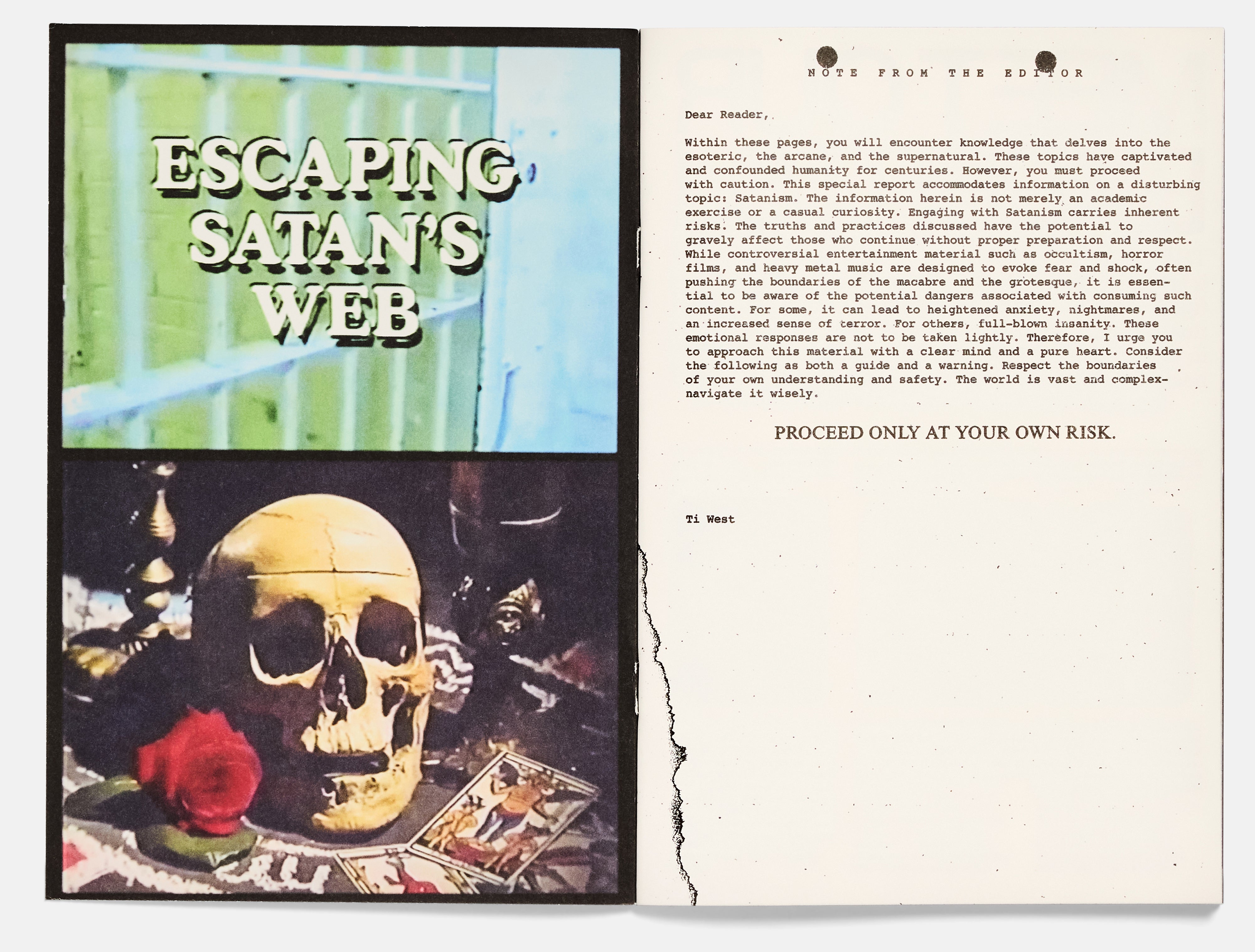 Not Today, Satan! Zine by Ti West