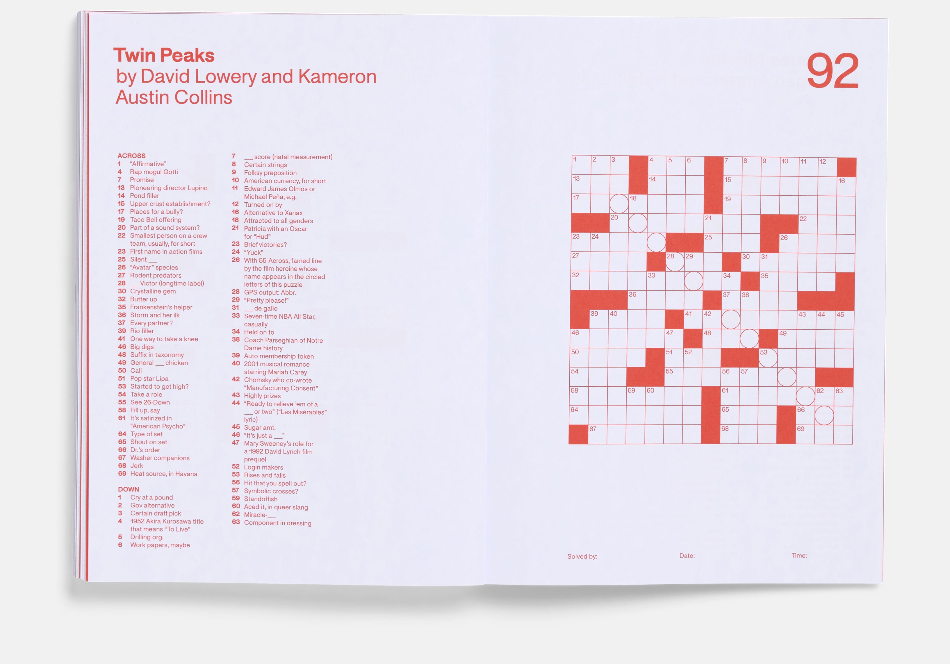 99 Movie Crosswords