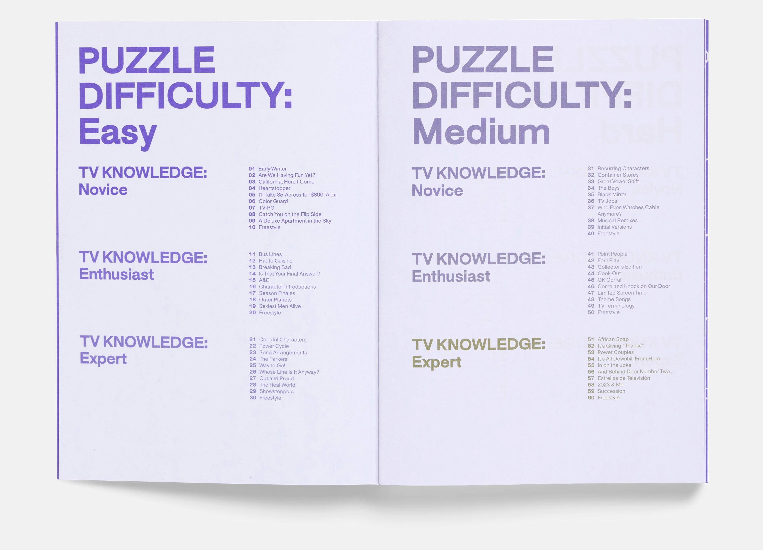 99 TV Crosswords