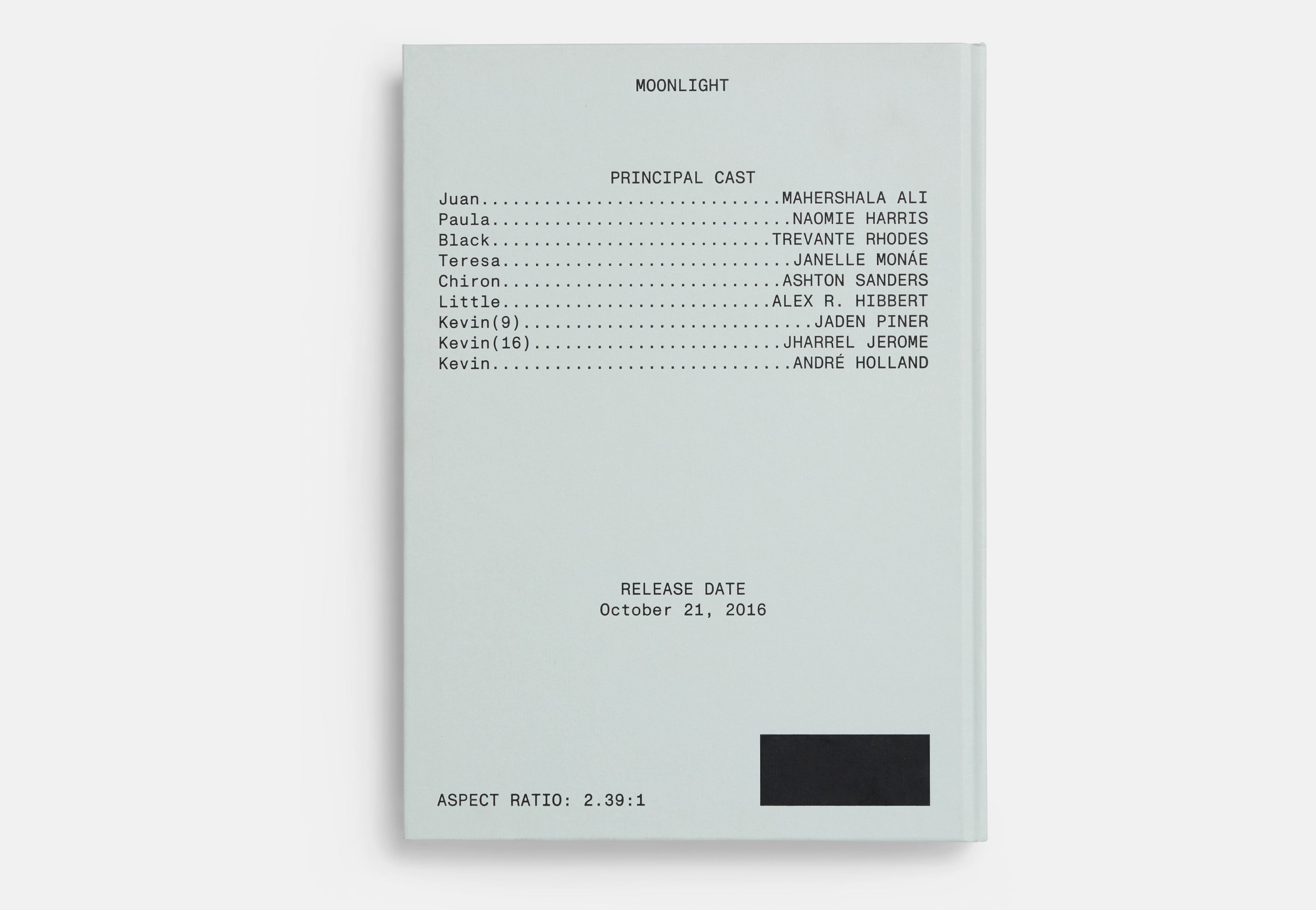 Moonlight Screenplay Book
