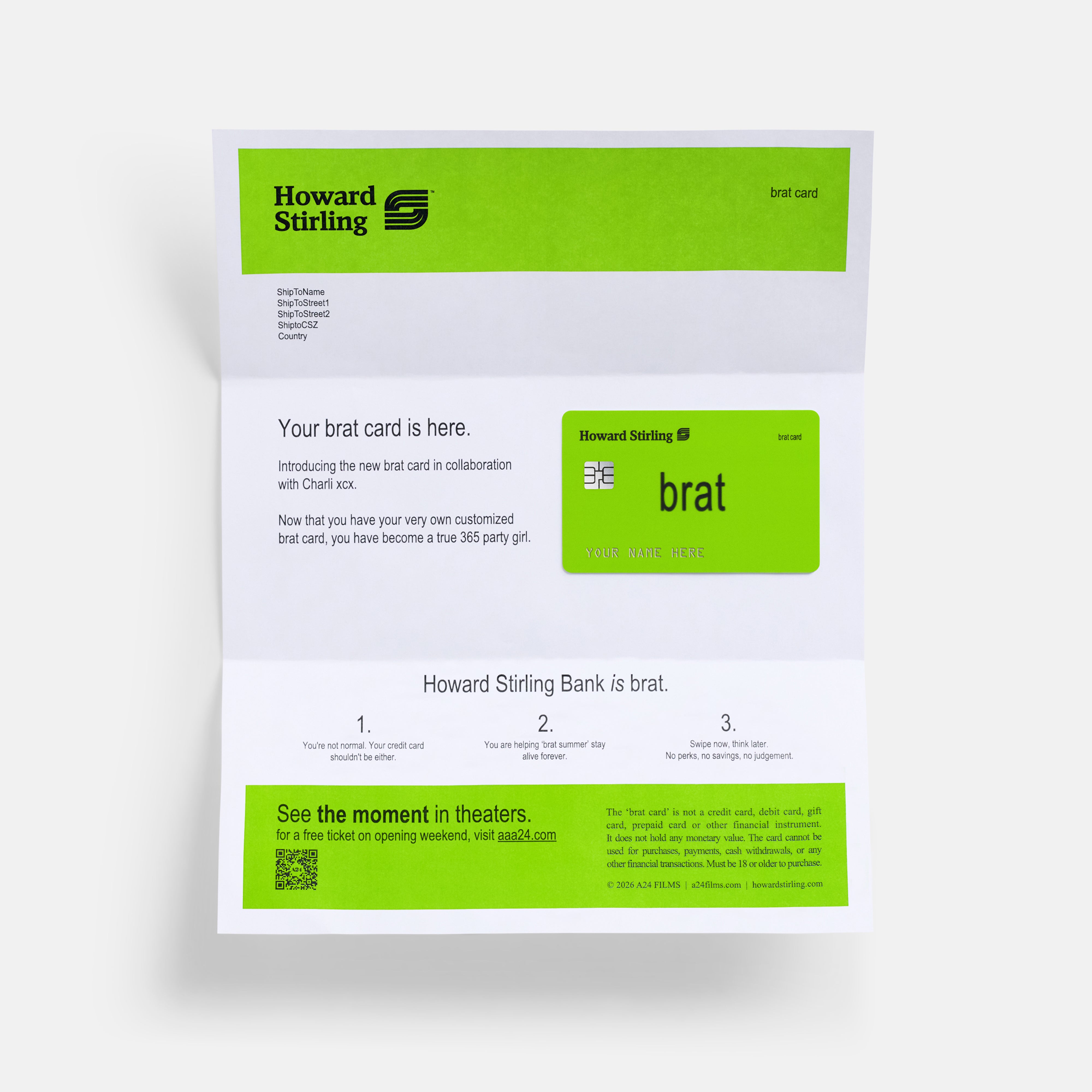 Brat Card