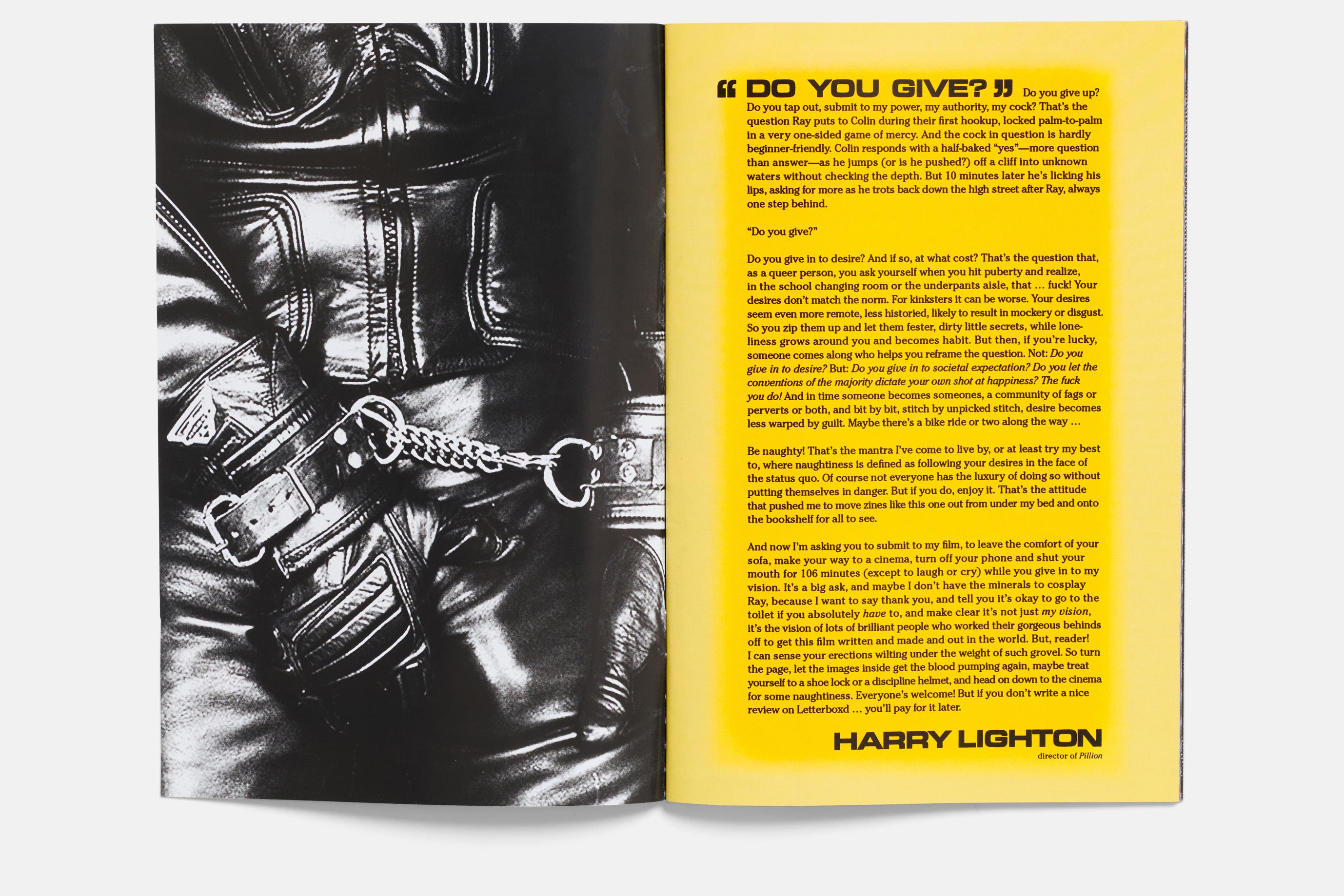 Biker Seeks Pillion Zine by Harry Lighton