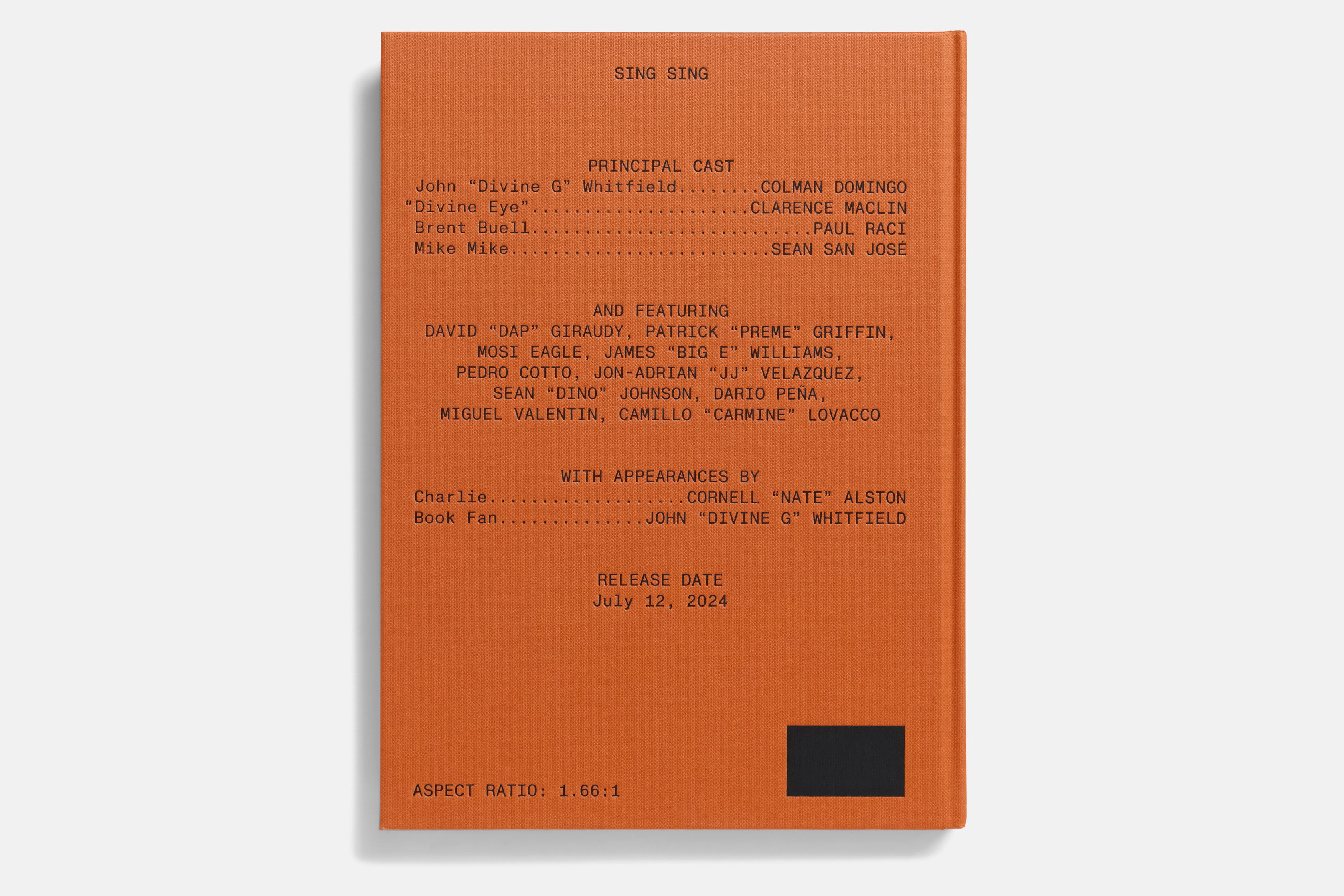Sing Sing Screenplay Book