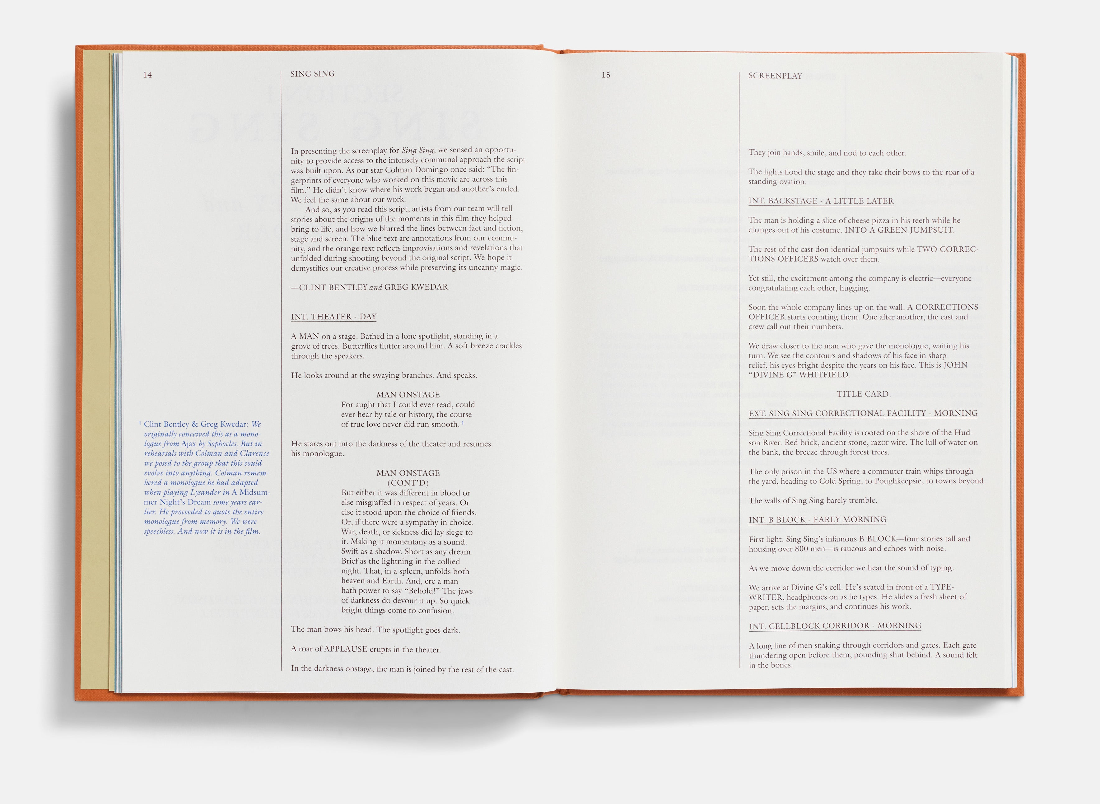 Sing Sing Screenplay Book