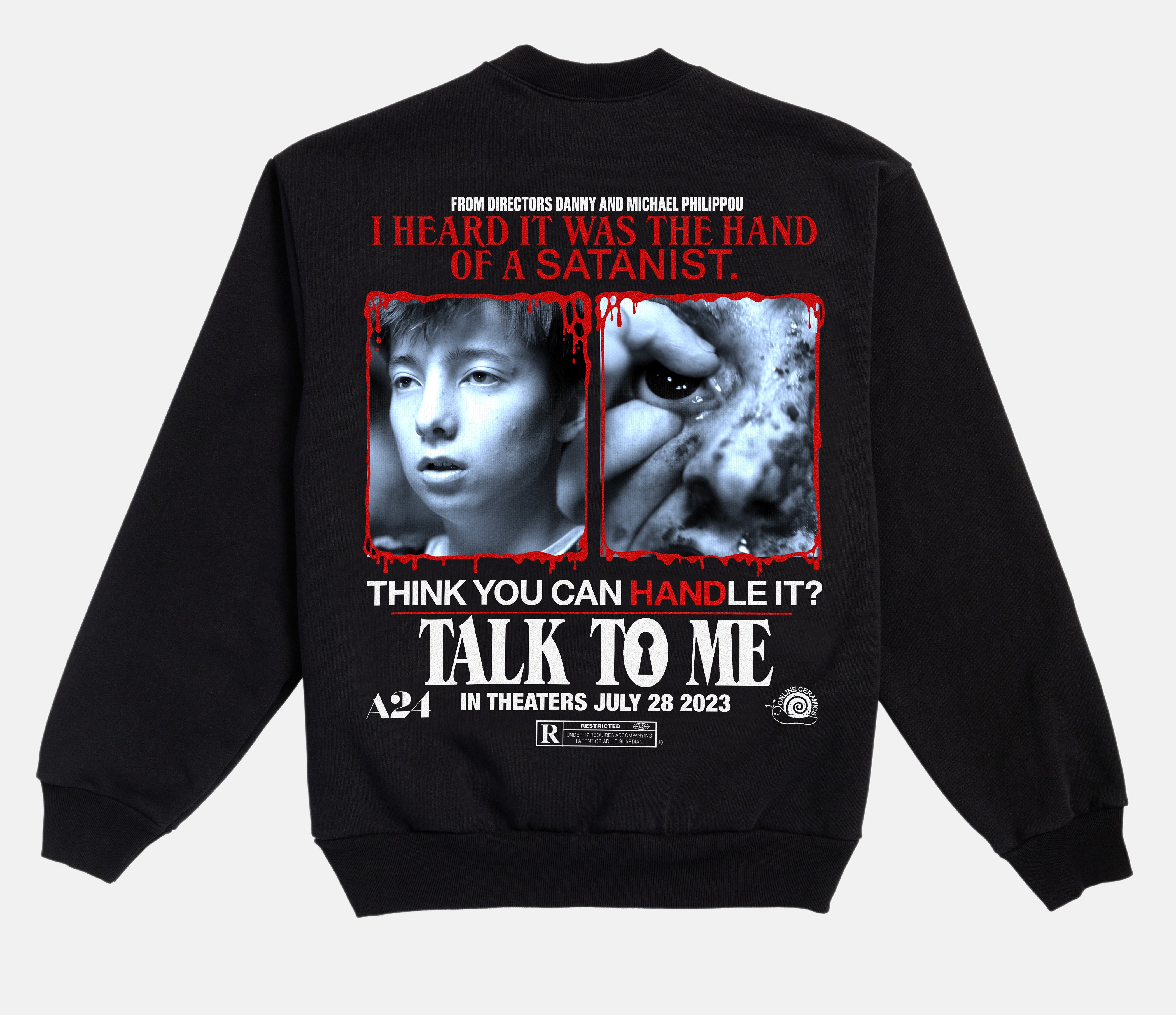 Online Ceramics x Talk To Me Hand Of A Satanist Crewneck