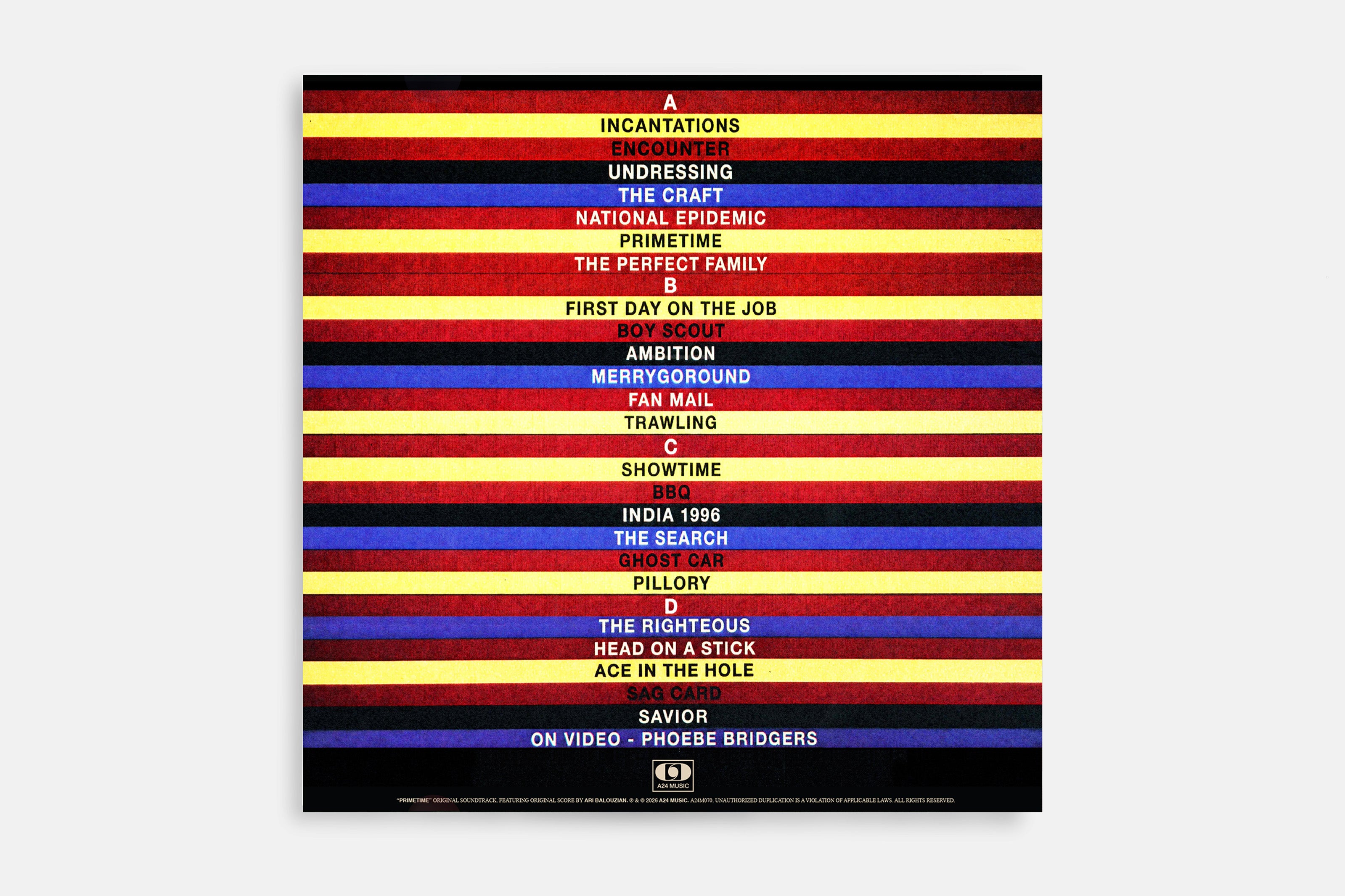 Primetime Original Soundtrack CD