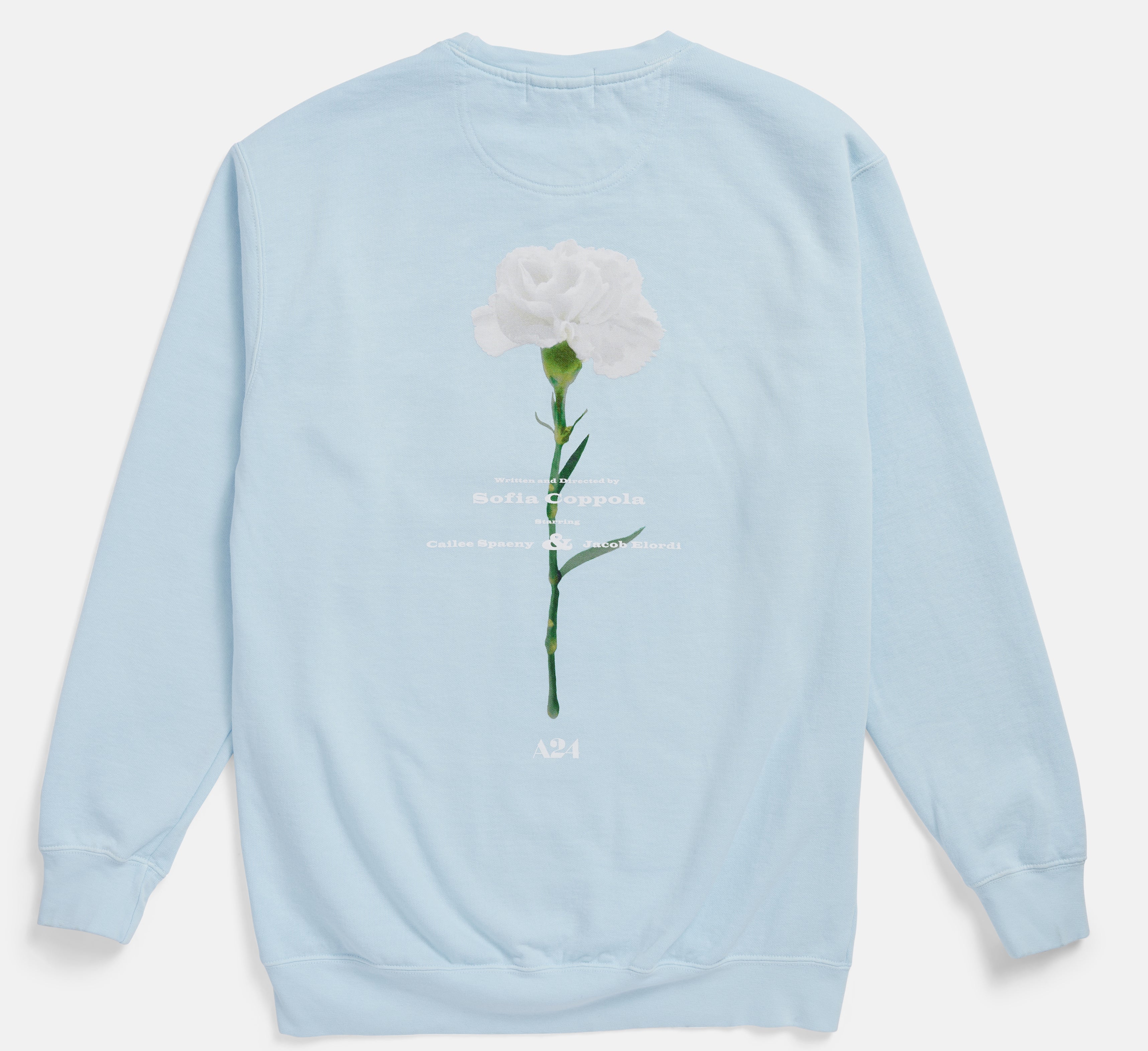 Priscilla Light Blue Embroidered Crewneck