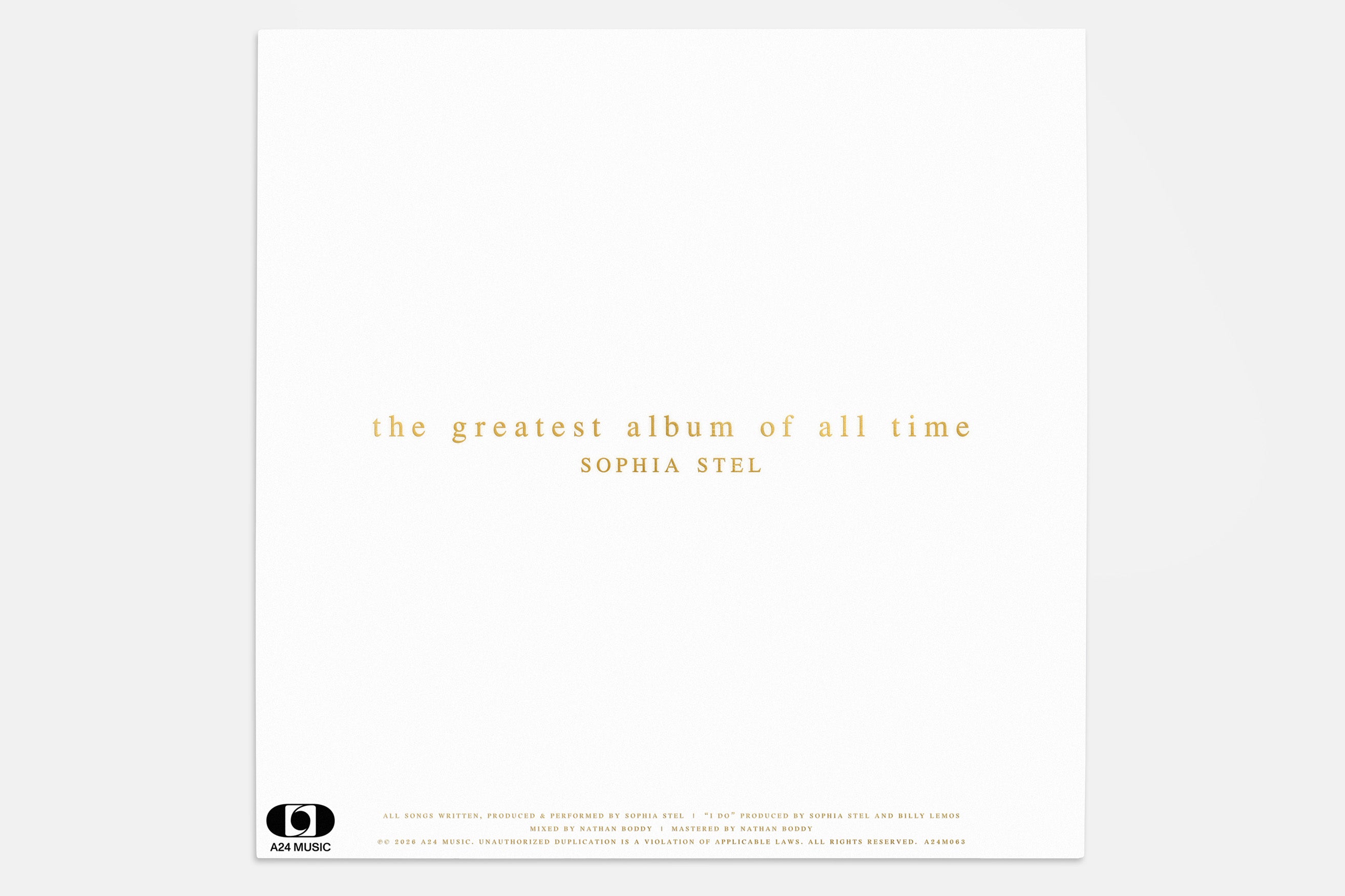 the greatest album of all time by Sophia Stel