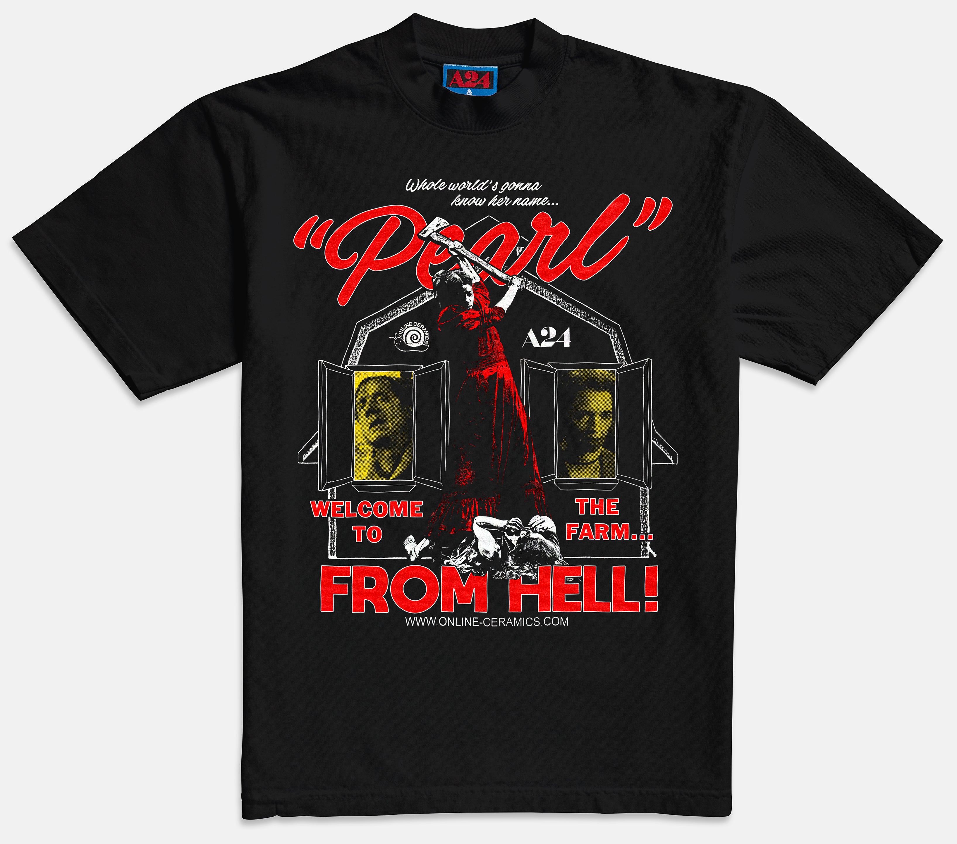Online Ceramics x Pearl Farm From Hell Tee – A24 Shop