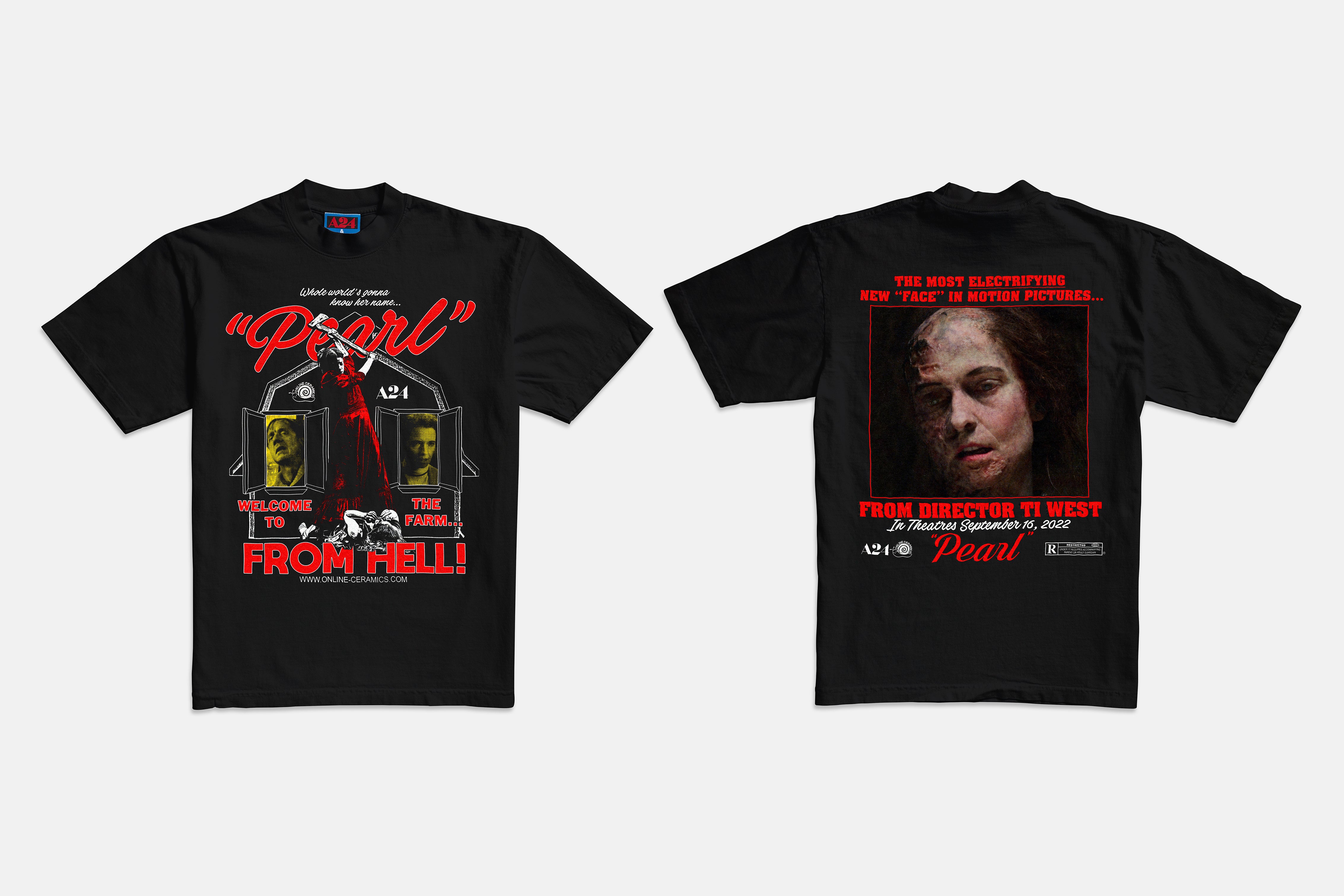Online Ceramics x Pearl Farm From Hell Tee – A24 Shop
