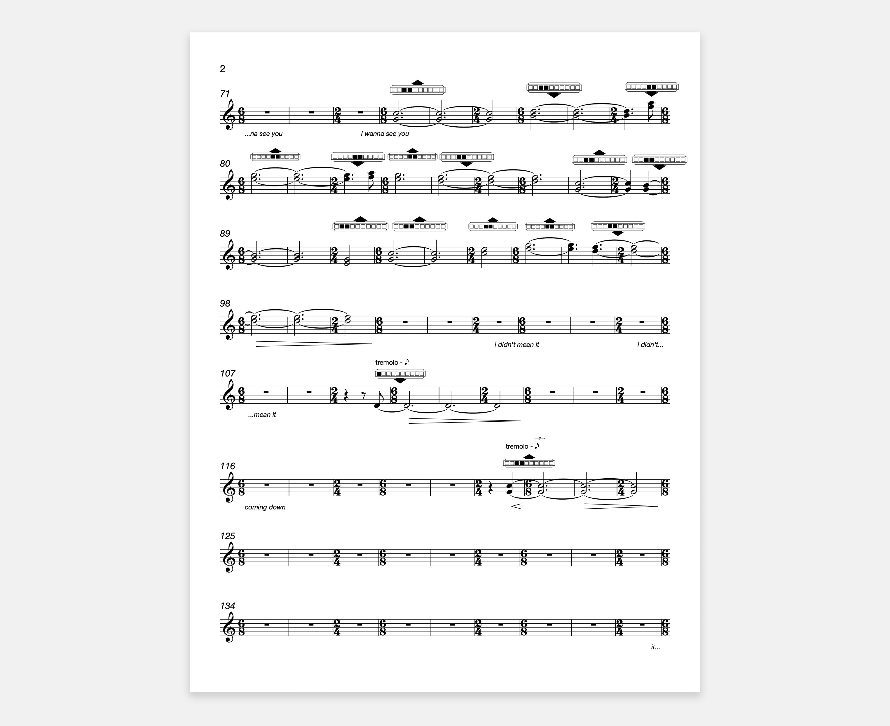 Mark William Lewis Harmonica Tabs