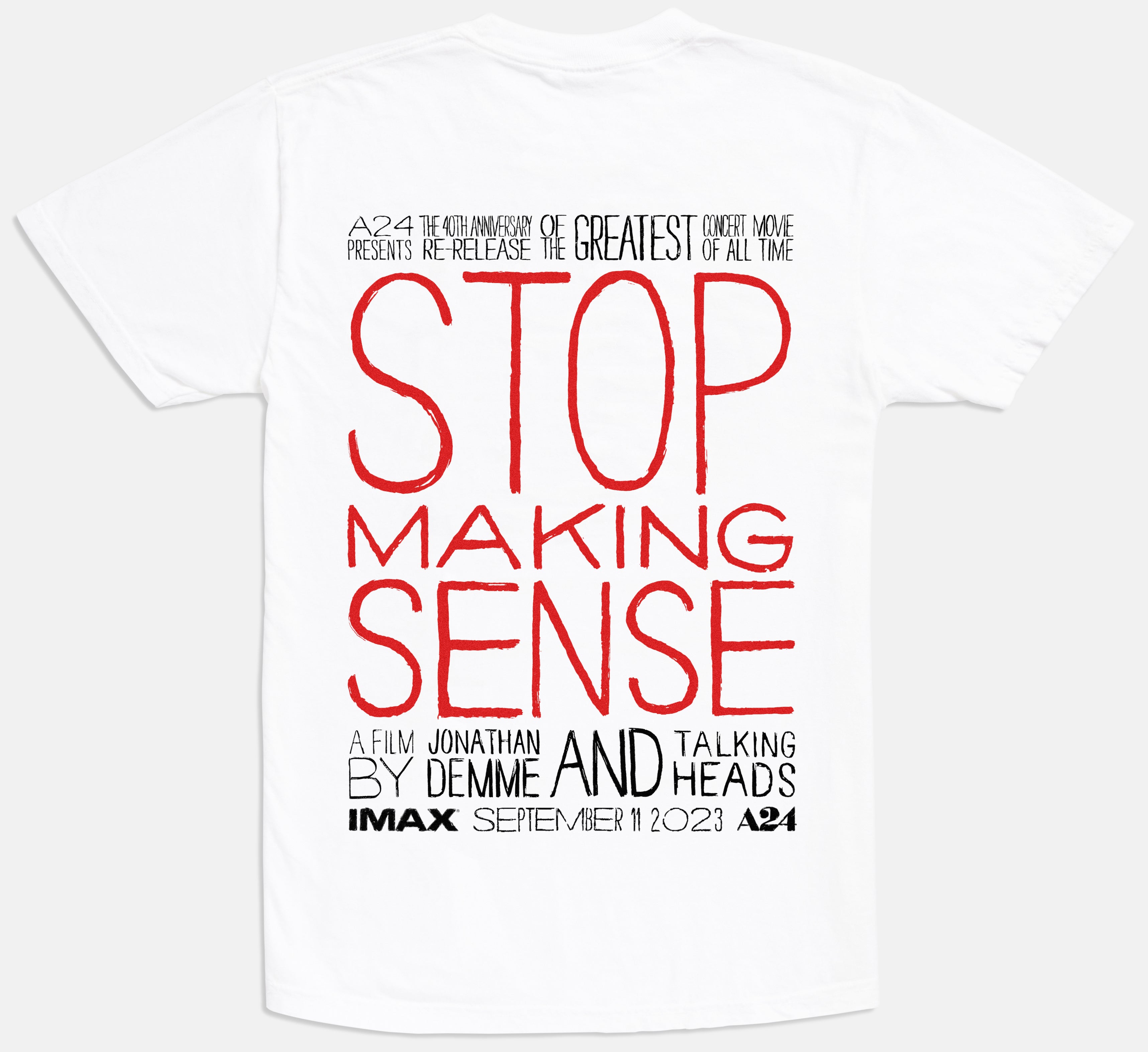 A24 Stop Making Senseトーキング・ヘッズ Tシャツ・Lサイズ