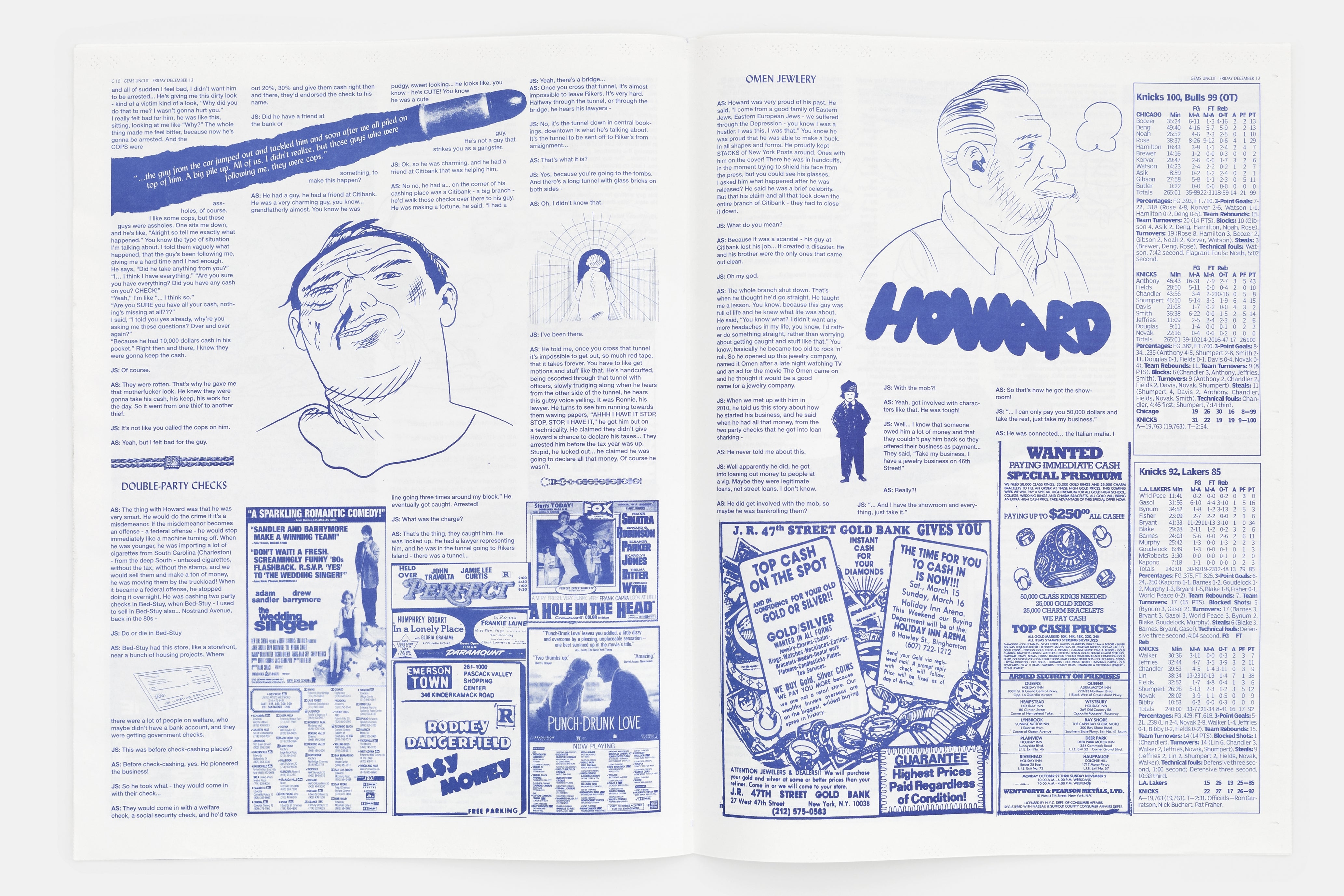 Gems Uncut Zine by Josh & Benny Safdie