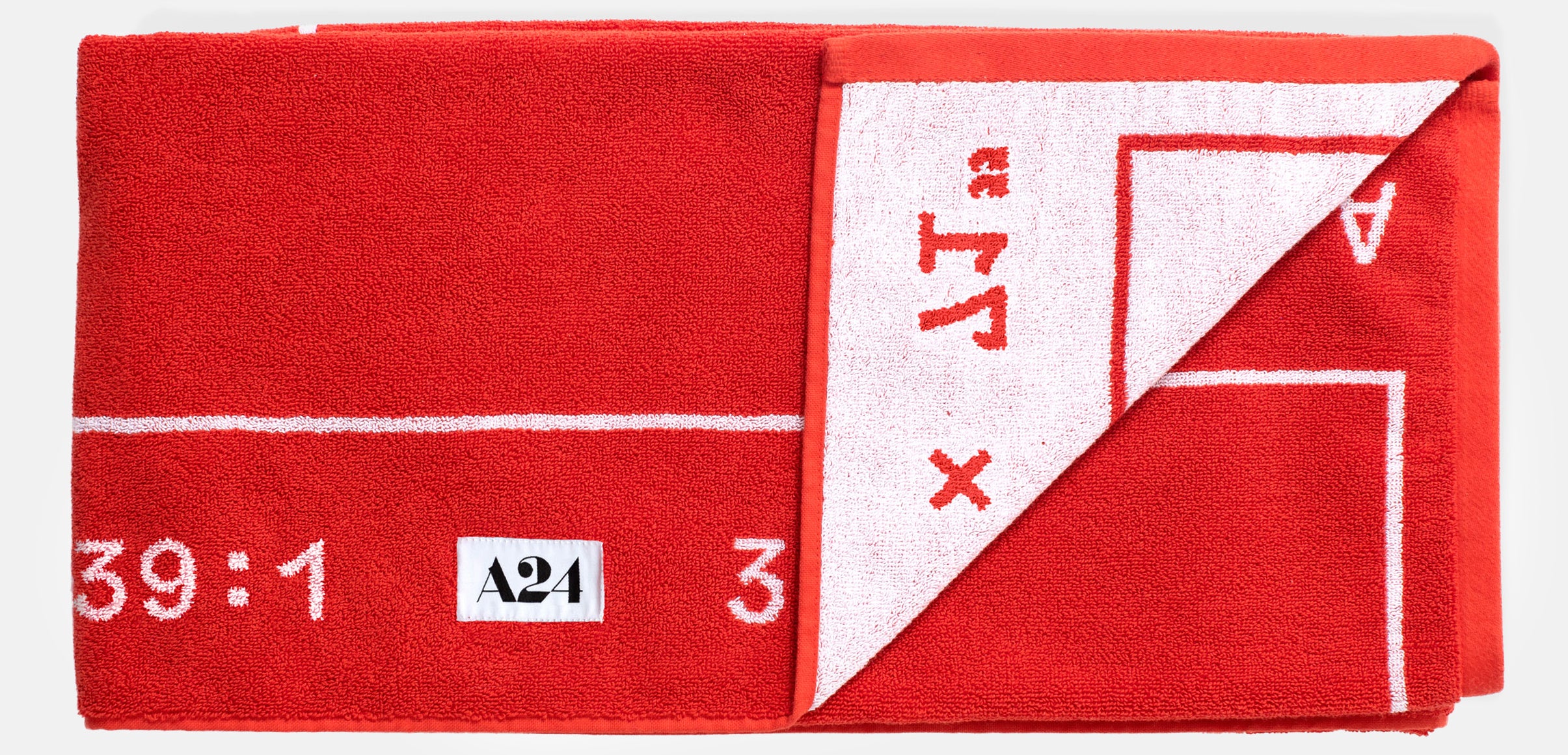 Red Widescreen Beach Towel