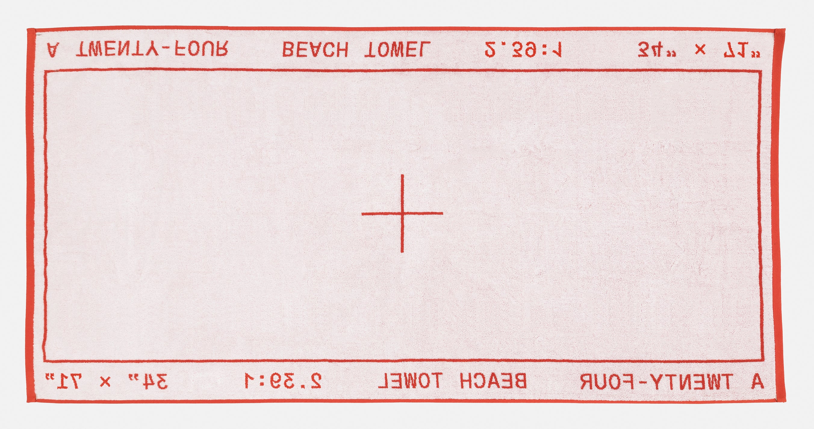 Red Widescreen Beach Towel