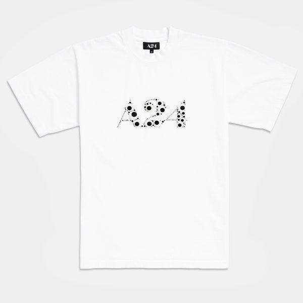 White Googly Eye Puff Print Logo Tee – A24 Shop