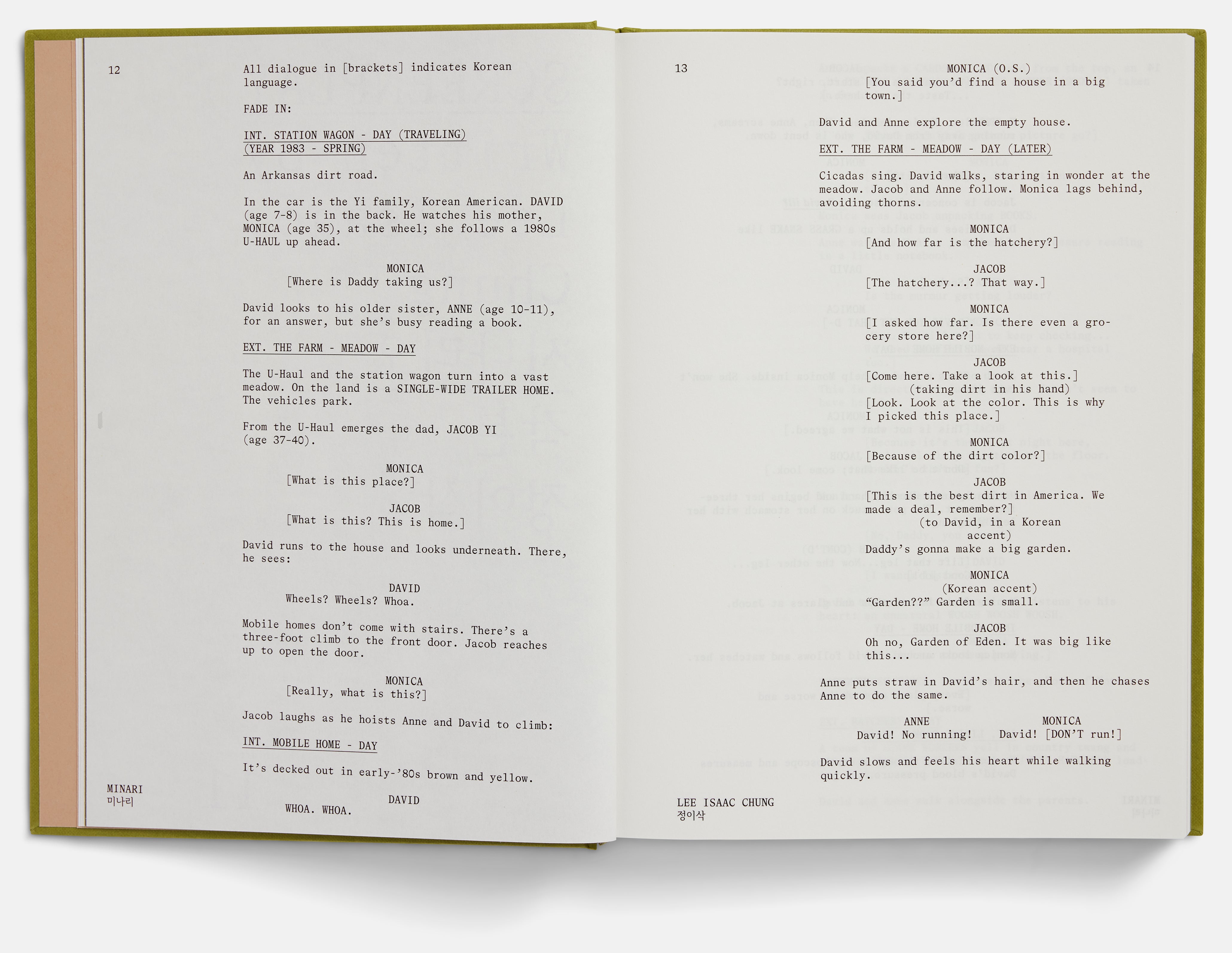 Minari Screenplay Book