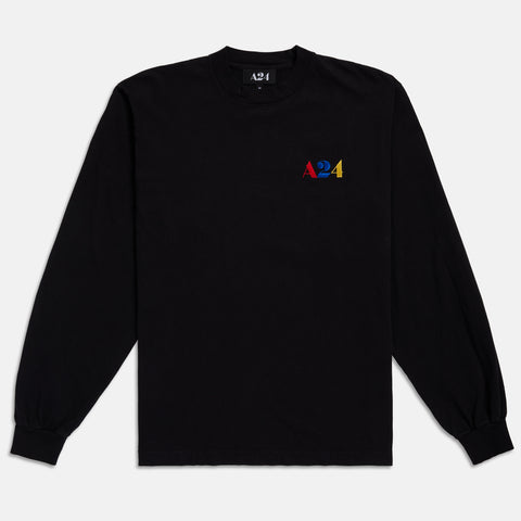 Primary Color Embroidered Logo Long Sleeve