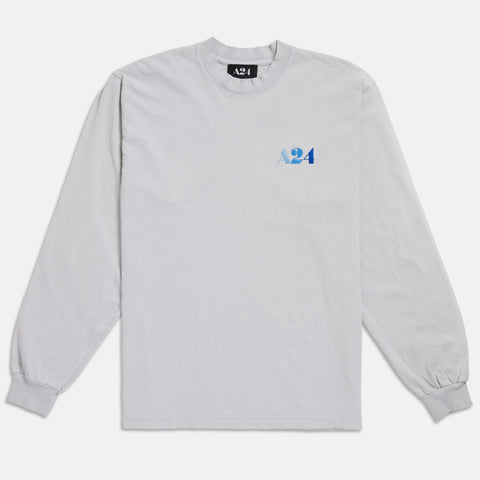 Blue Fade Embroidered Logo Long Sleeve