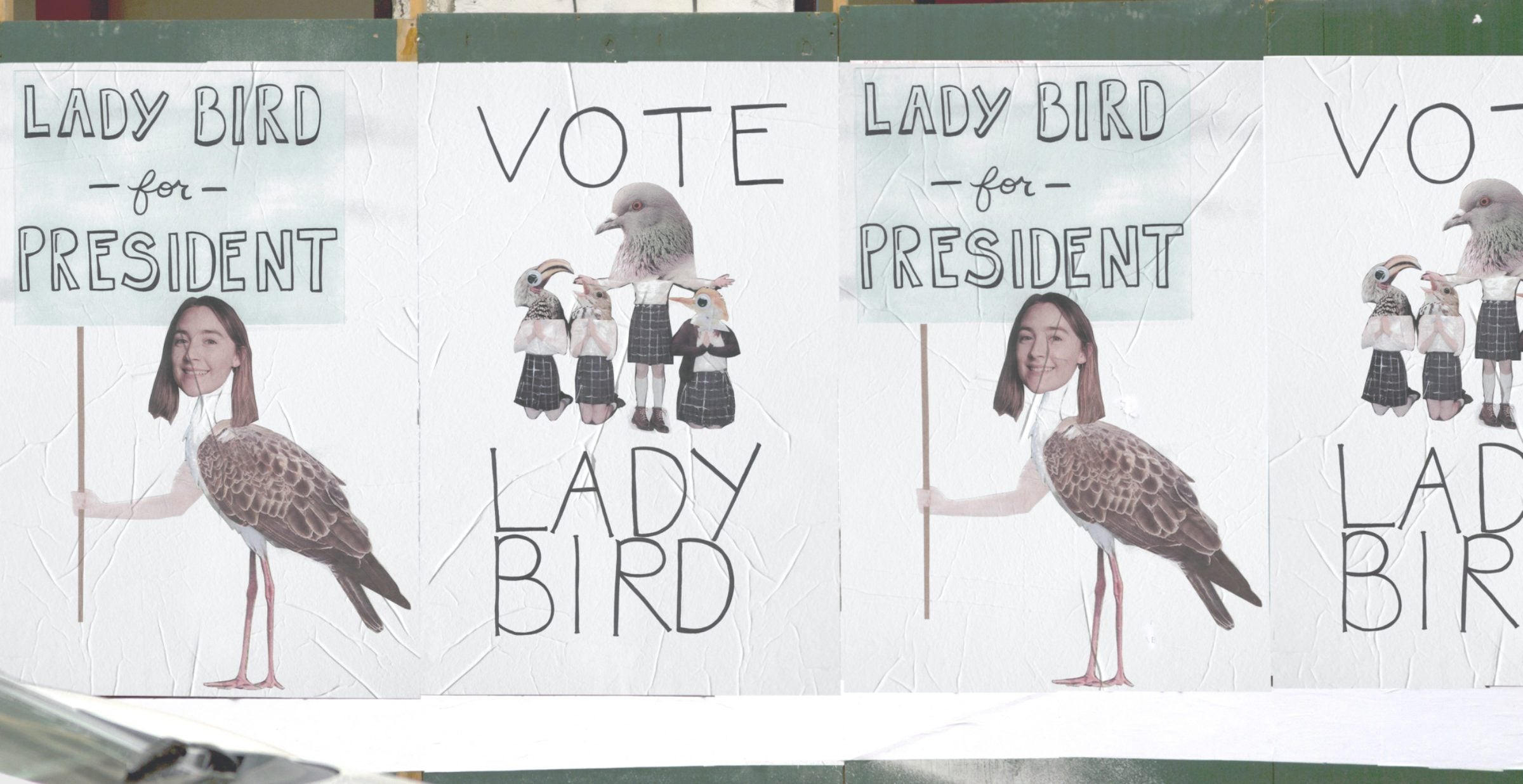 'Lady Bird For President' Hallway Posters